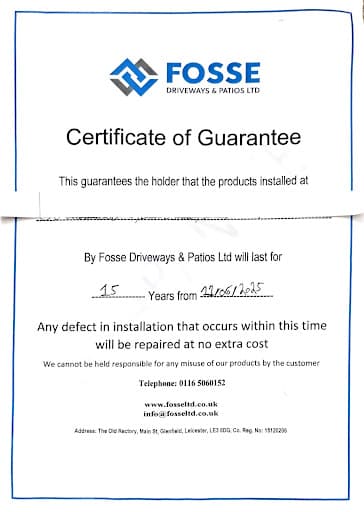 Fosse Driveways And Patios Ltd — Customer photo